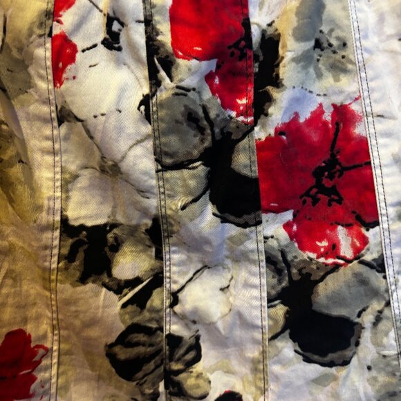 Nicname Floral Pink, White & Black A-Line Midi Skirt 6P - Picture 2 of 6